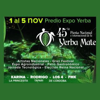 Flyer Fiesta Nacional e Internacional de la Yerba Mate